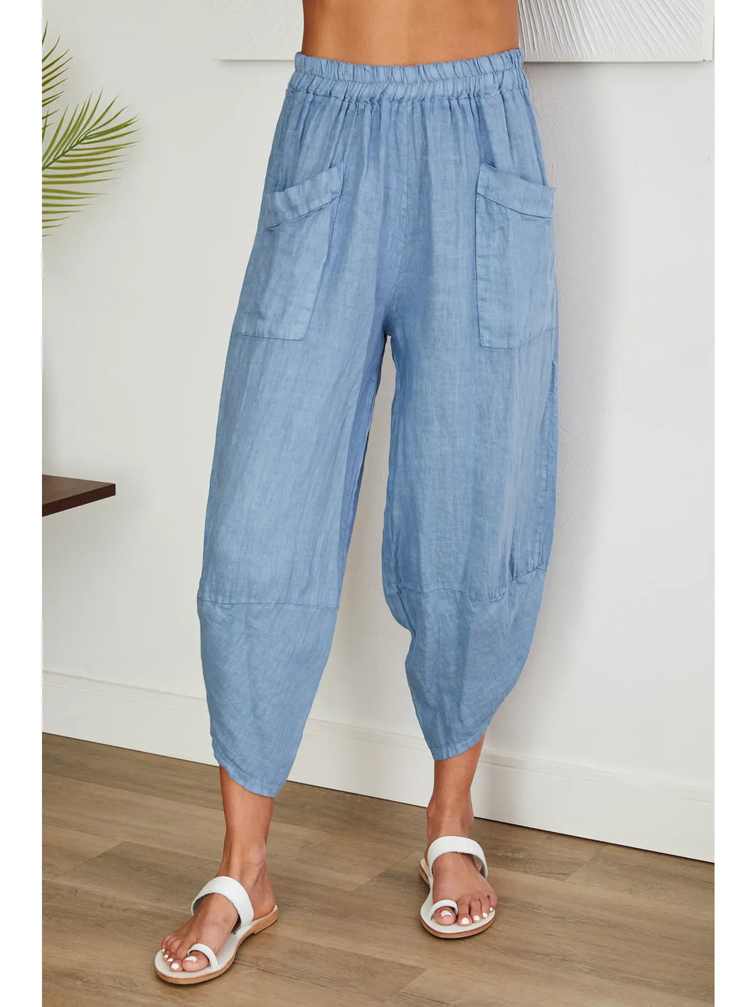 4468 LINEN HAREM PANT