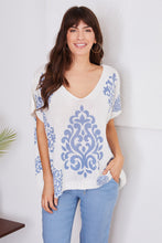 Load image into Gallery viewer, MA018 DAMASK PRINT TOP
