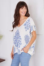 Load image into Gallery viewer, MA018 DAMASK PRINT TOP
